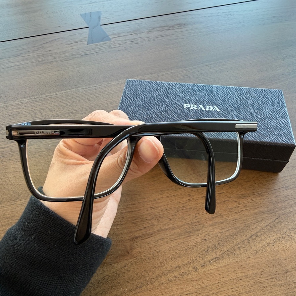 Prada Men's Black Rectangular Eyeglass Frames - image 4